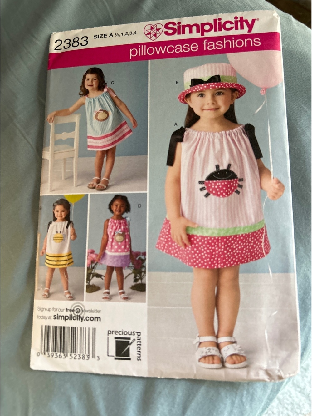 Simplicity 2383 Pillowcase Fashions Dress Sewing Pattern for Kids